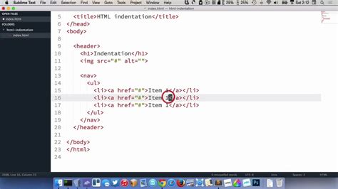 HTML Indentation How To Indent YouTube