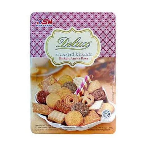 Jual ASW Foods Delux Assorted Biscuits 600gr Biskuit Kaleng Aneka Rasa