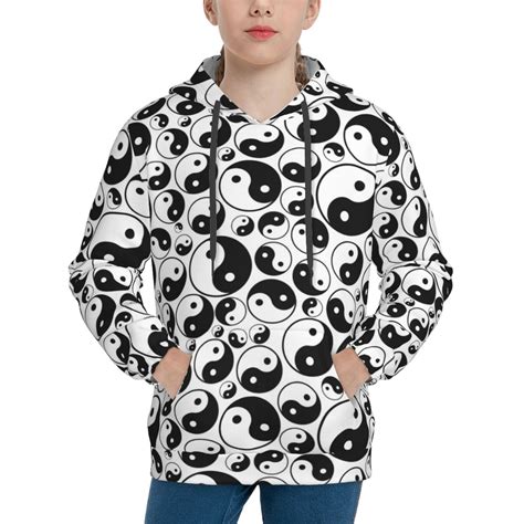 Zufioo Yin And Yang Design Hoodies For Boys And Girlsoversized Hoodie