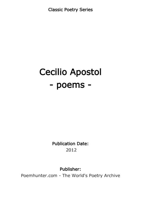 (PDF) Cecilio Apostol - poems -s patriotic poem, Mi Raza, won first ...