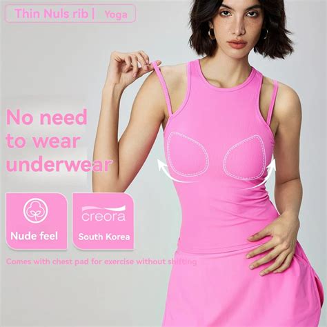 Nuls Ribbed Nude Fake Two Piece Semi Fixed Cup Sports Yoga Vest Sports Bra And Underwear Price