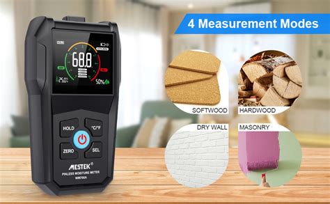 Moisture Meter Mestek Wood Moisture Detector Pinless Non Destructive