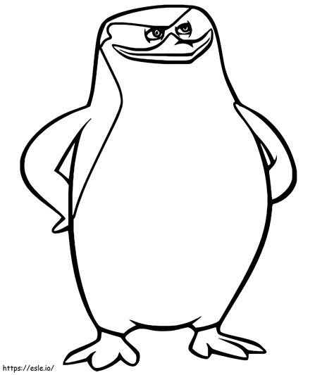 Skipper Penguin coloring page