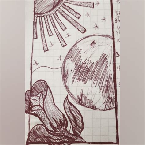 Sun, Moon & Earth Sketch