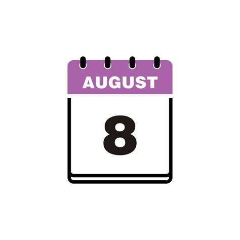 Premium Vector August Calendar Icon Vector Template