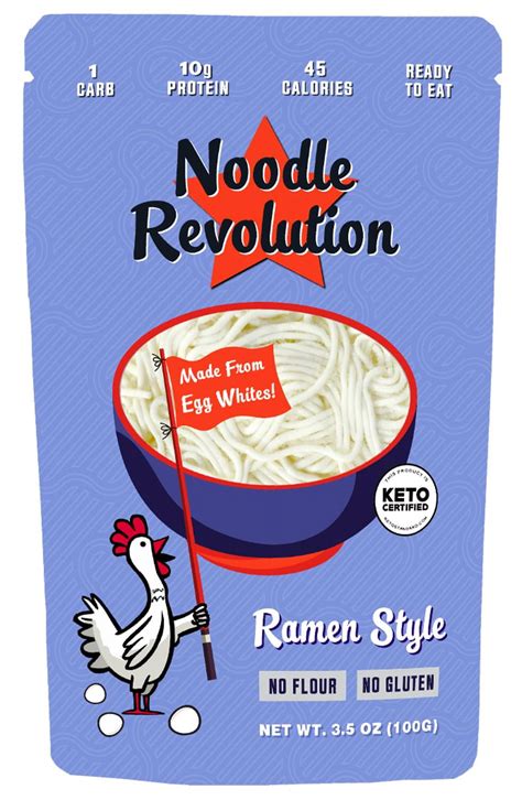 Noodle Revolution Keto Noodles Just 1g Carbs Made From Egg Whites