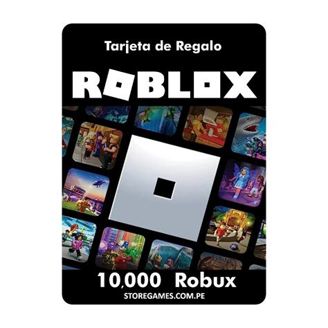 Roblox 10000 Robux Tarjeta De Regalo Store Games Tienda Gamer Con