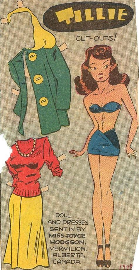 Tillie The Toiler Tillie Cutouts 1948 1500 Paper Dolls The