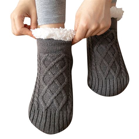 Lisingtool Socks Women Socks Christmas Socks Cozy Fuzzy Lined Warm