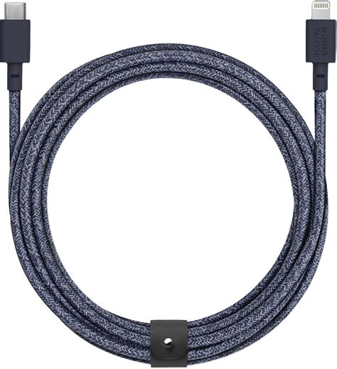 Native Union BELT CABLE 10 Foot Fast Charging USB-C TO LIGHTNING Indigo ...