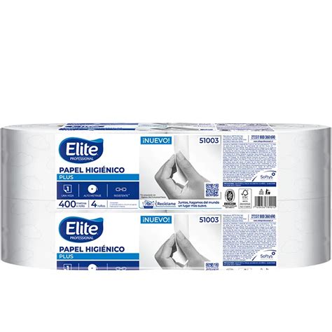 Papel Higienico Elite Jumbo Blanco Hoja Mt X Un Cod Elite