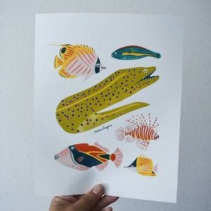 Hawaiian Fish Art Print, Hawaii Art, Marine Life Art, Fish Print ...