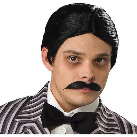 Gomez Addams Wig & Mustache Kit | Party City