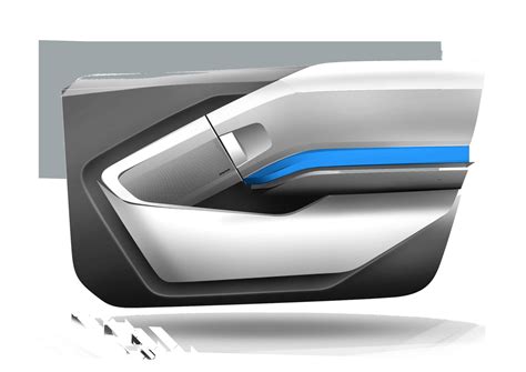 Bmw I3 Interior Design Sketch Door Panel Car Body Design