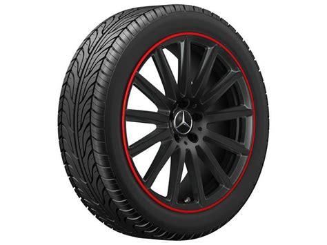 Jante Amg Gla Pouces Noir Rebord Rouge Boutique