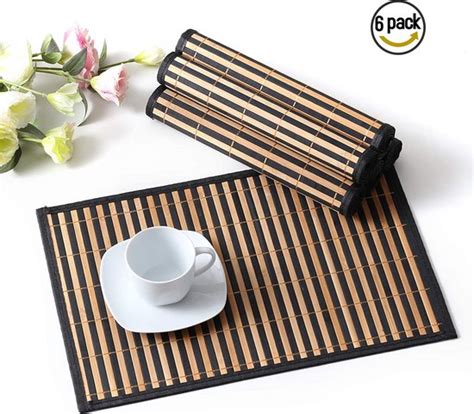 Placemats Van Pvc En Bamboe Set Van 6 Of 12 Stuks 6er Set Bol