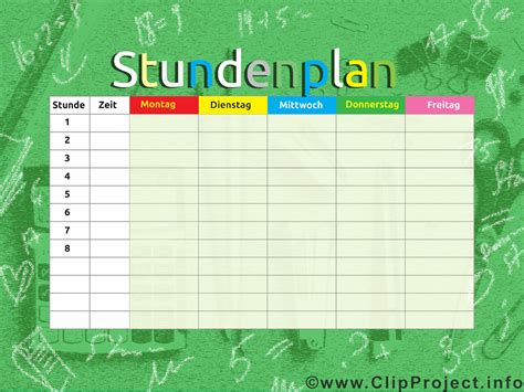 Stundenplaene Bilder für Unterricht