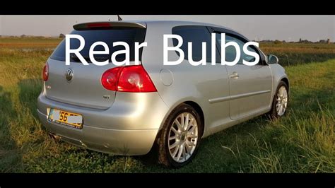 VW MK5 Golf Rear Light Bulb Change Indicator Reverse Brake Sidelight