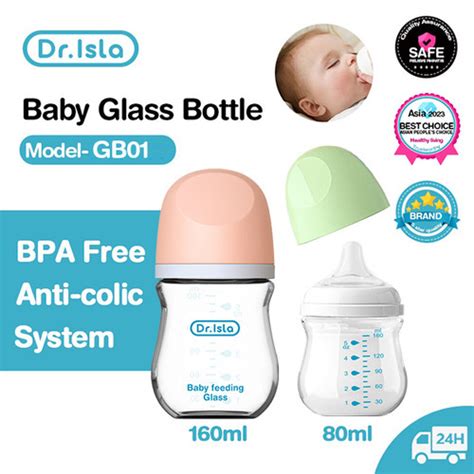 Promo Dr Isla Dot Bayi Botol Susu Glass Bottle Newborn Baby BPA Free