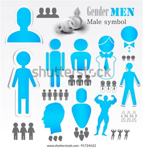 Symbols Male Sex Vector Set Stock Vector Royalty Free 95724622