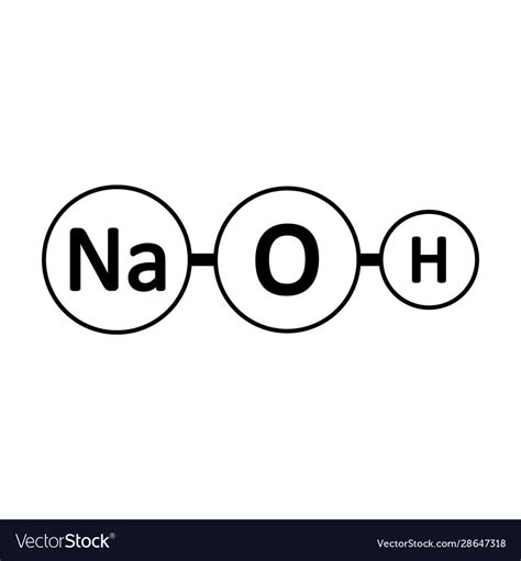 Sodium Hydroxide Molecule Structure 