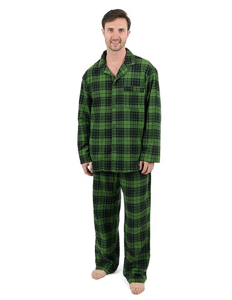 Leveret Mens Pajamas Flannel Pjs 2 Piece Christmas Pajama Set Redgreen