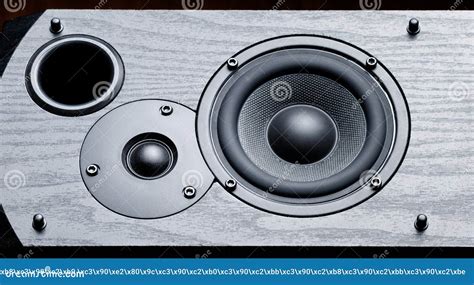 Black Speaker with Bass and Treble Speakers Stock Image - Image of power, treble: 181263645