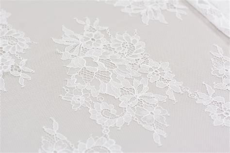 Offwhite Lace Fabric Chantilly Lace French Lace Wedding Etsy