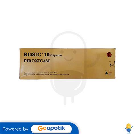 Rosic 10 Mg Box 50 Kapsul Kegunaan Efek Samping Dosis Dan Aturan Pakai