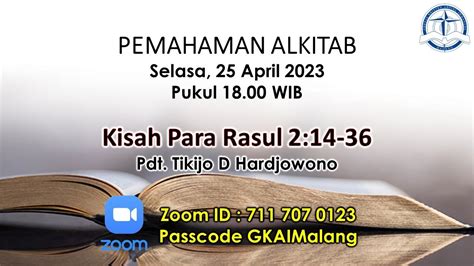 Pemahaman Alkitab Online Gka Immanuel Malang Youtube