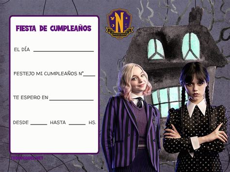 Tarjetas Cumpleanos Merlina Addams Todo Peques