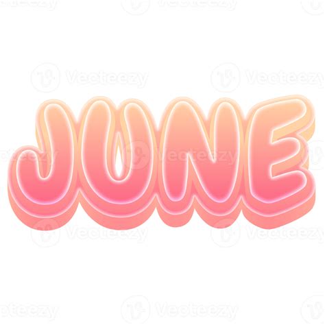 June Cute D Text Pastel Color Png