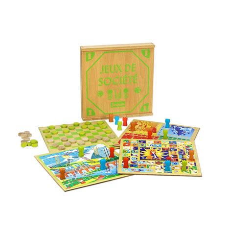 Coffret De Jeux De Soci T Plateaux En Bois Fabriqu En France