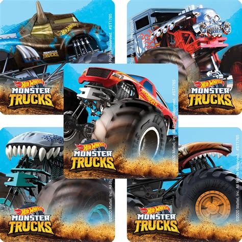 Hot Wheels Monster Trucks Stickers Stickers From SmileMakers