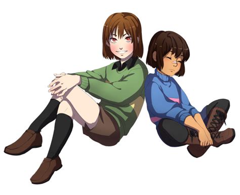 Some Different Versions Of Chara And Frisk Last Picture Came From