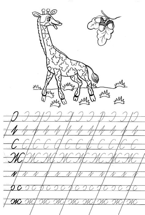 Раскраска Буква Ж Распечатать бесплатно