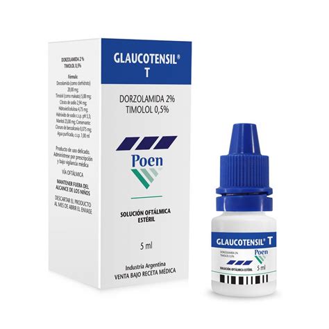 GLAUCOTENSIL T Sol oftálmica estéril x x 5 ml Megalabs