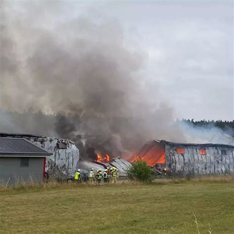 Einsatz 31 2022 B4 Brand Industrie Lagerhalle Feuerwehr