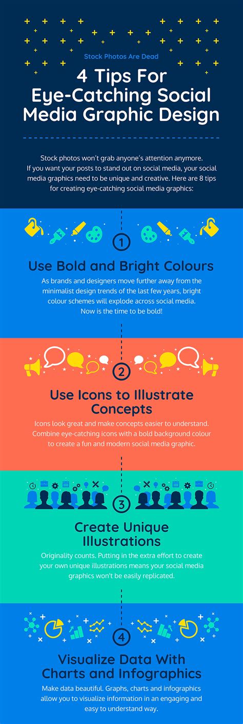 4 Tips For Eye Catching Social Media Graphic Design Infographic