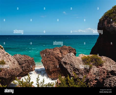 Puerto Rico Aguadilla Survival Beach Caves With Big Rocks Formation