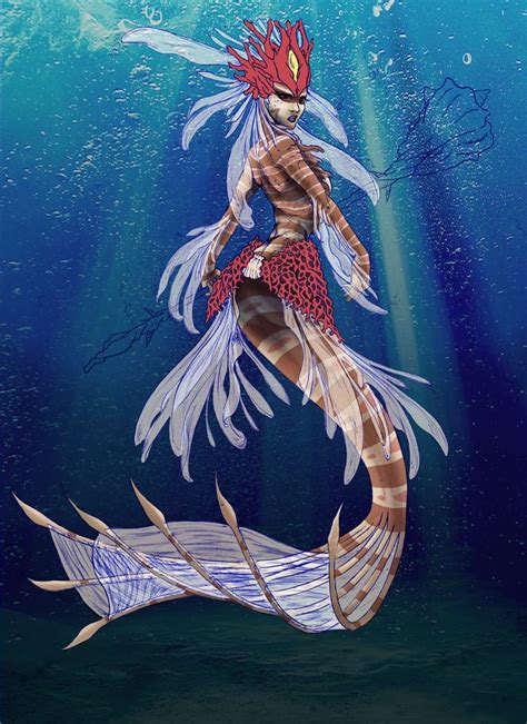 lionfish mermaid lion fish lionfish mermaid mermaid art