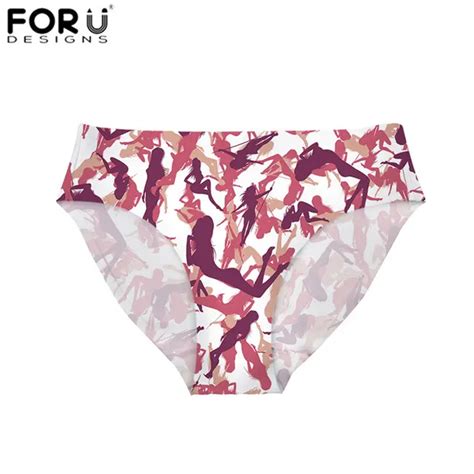 Forudesigns Panties Women Sexy Underwear Camouflage Printed Briefs