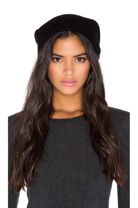 360cashmere Slouch Beanie In Black Revolve