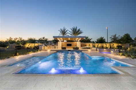 Luxury Pool + Cantilevered Shade Structure | Gilbert Arizona | Premier Paradise Inc.