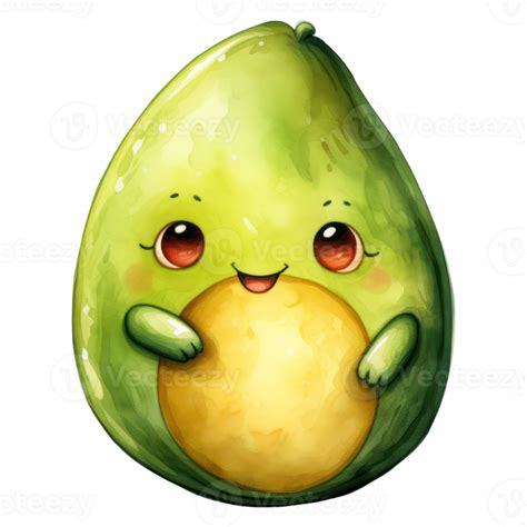 Cute Happy Avocado 26793221 Png