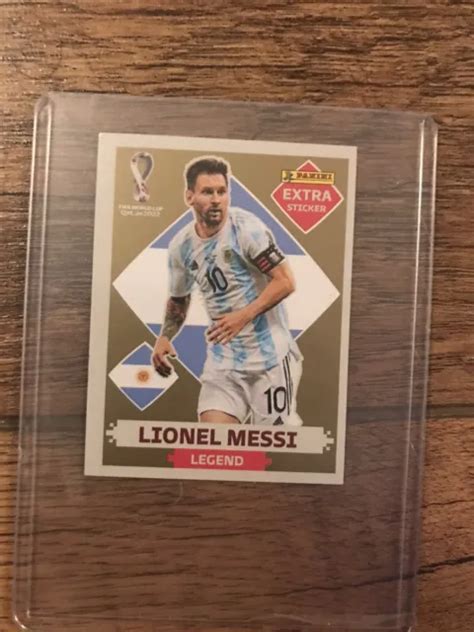 PANINI QATAR 2022 World Cup Lionel Messi Extra Sticker Gold EUR 54 21