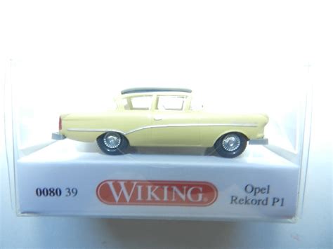 Wiking Opel Rekord P Beige Mit Schwarzem Dach