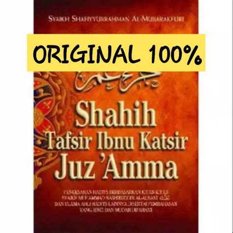 Jual Shahih Tafsir Ibnu Katsir Juz Amma Pustaka Ibnu Katsir Shopee