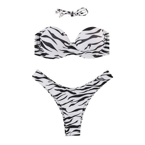 MAILLOT DE BAIN Bikinis Sexy 2021 léopard Bandeau ensemble Bikini Maillot De Bain maillots De