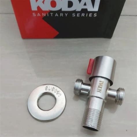 Jual SSs KODAI Stop Kran CABANG T Double STAINLESS SUS 304 Minimalis